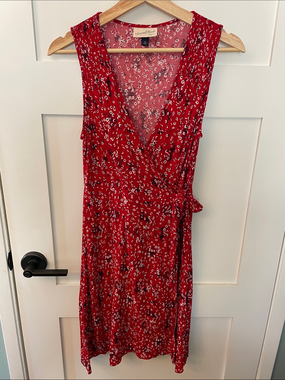Universal Thread Red Floral Wrap Dress Size XS
